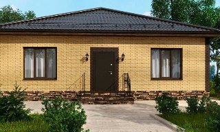 Проекты одноэтажных домов из кирпича | Строй-Чрп - Череповец от 3662 рублей